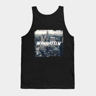 Manhattan Skyline Grunge Style Gift Tank Top